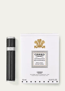 CREEDEmpty 0.33 oz. Leather Atomizer, Silver/Black