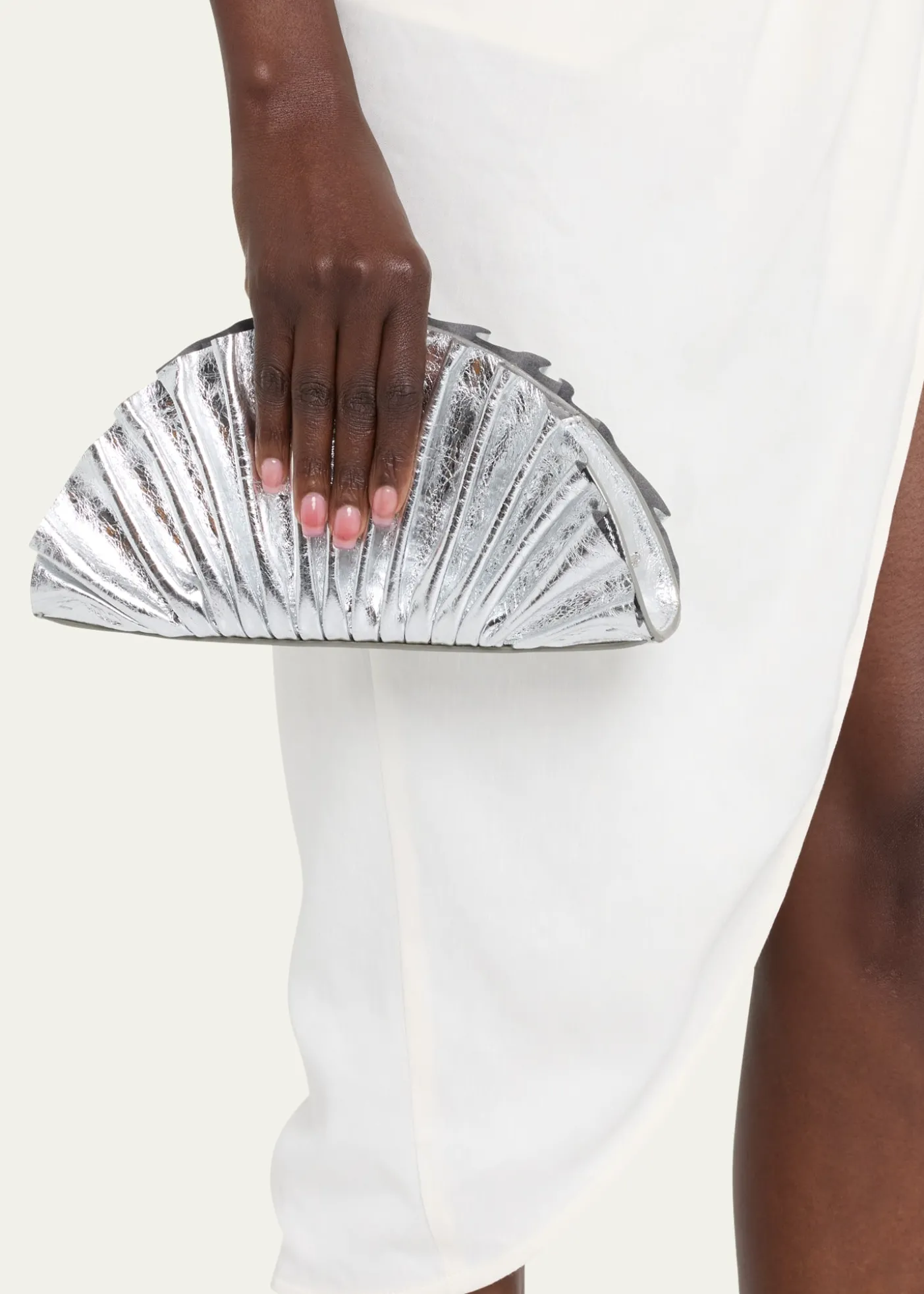 Cult GaiaNala Mini Shell Metallic Clutch Bag