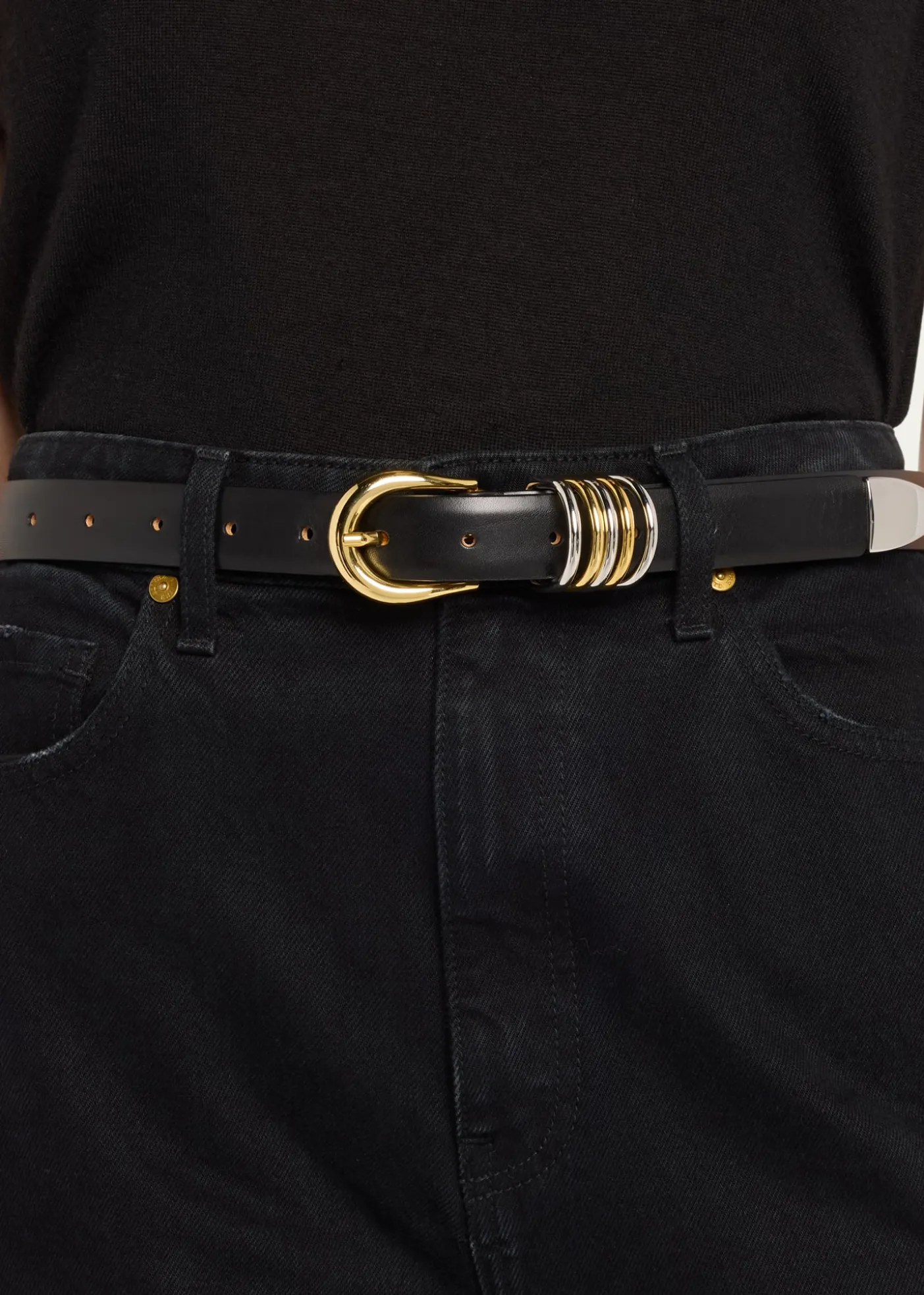 DehancheHollyhock Mix Metal Leather Belt