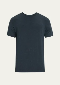 Derek RoseMen's Marl Crewneck Short-Sleeve Knit Tee