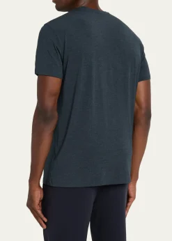 Derek RoseMen's Marl Crewneck Short-Sleeve Knit Tee