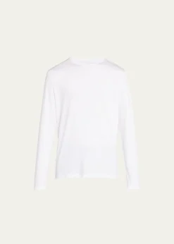 Derek RoseMen's Stretch Long Sleeve Crewneck T-Shirt
