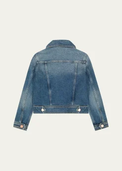 DL1961Girl's Manning Denim Trucker Jacket, Size S-L