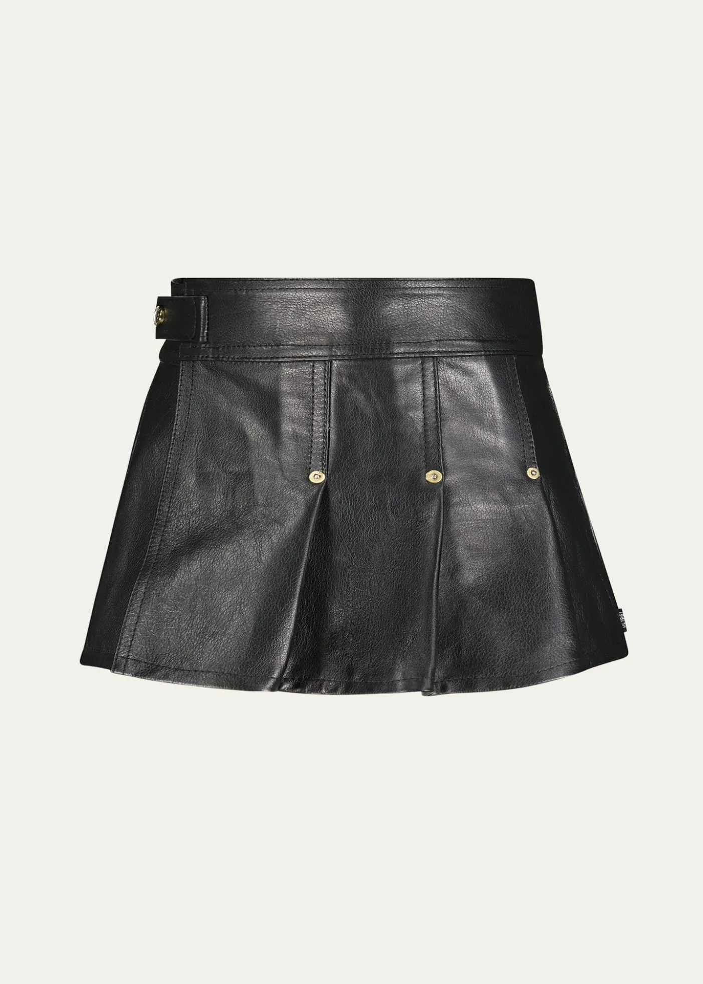 DL1961Girl's Lola Leather Pleated Skirt, Size 10-16