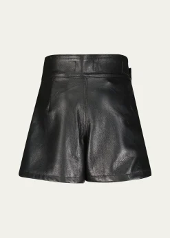 DL1961Girl's Lola Leather Pleated Skirt, Size 10-16