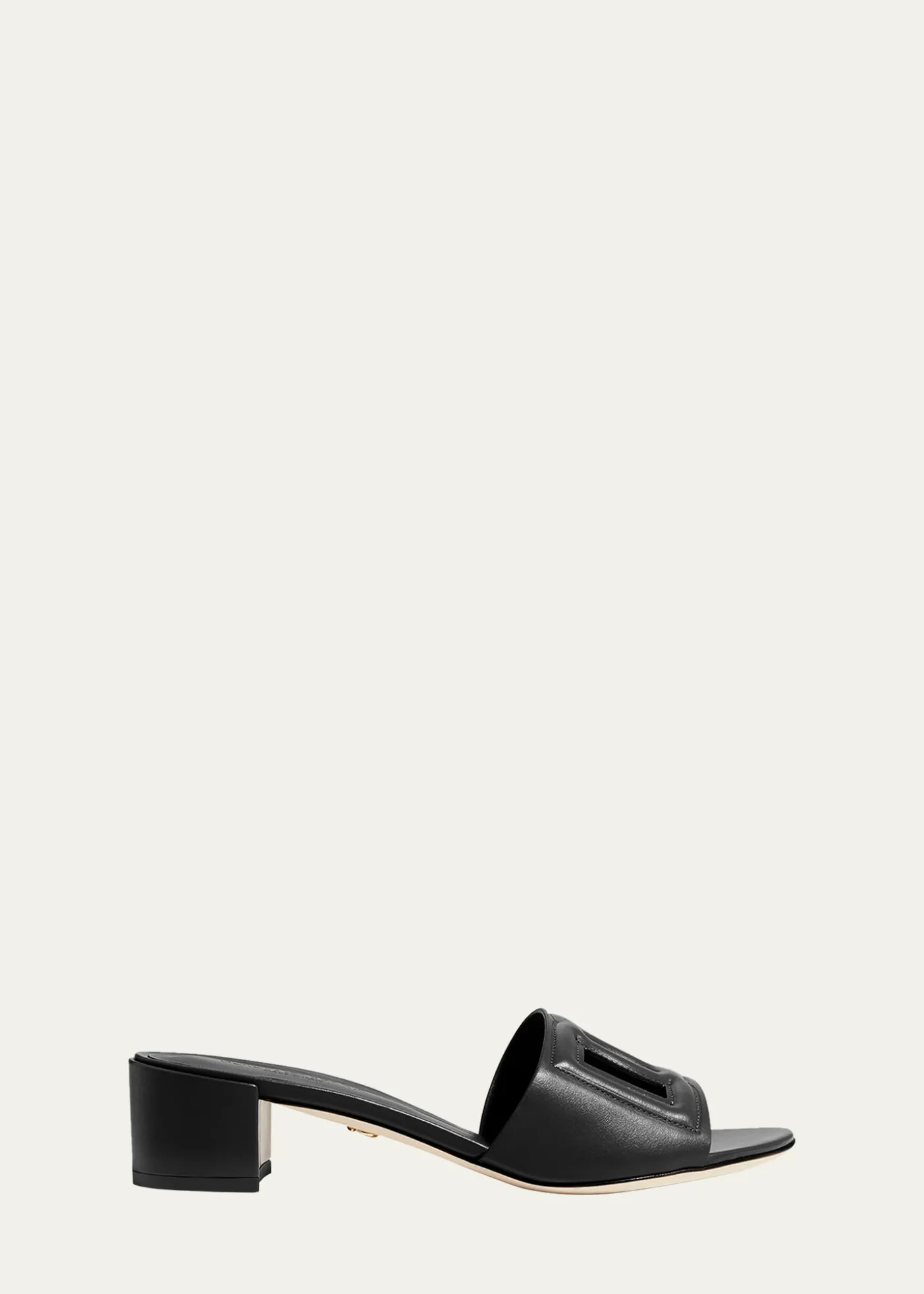 Dolce&Gabbana40mm DG Cutout Leather Slide