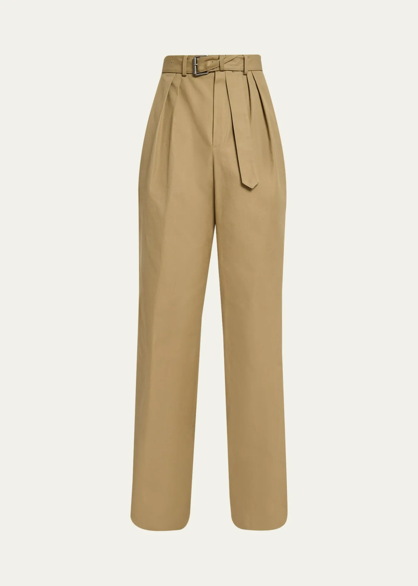 Dries Van NotenMen's Belted Loose Cotton Trousers