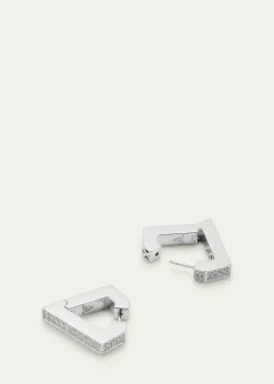 Dries Criel18k White Gold Maxi Diamond Brute Diamanti Earrings