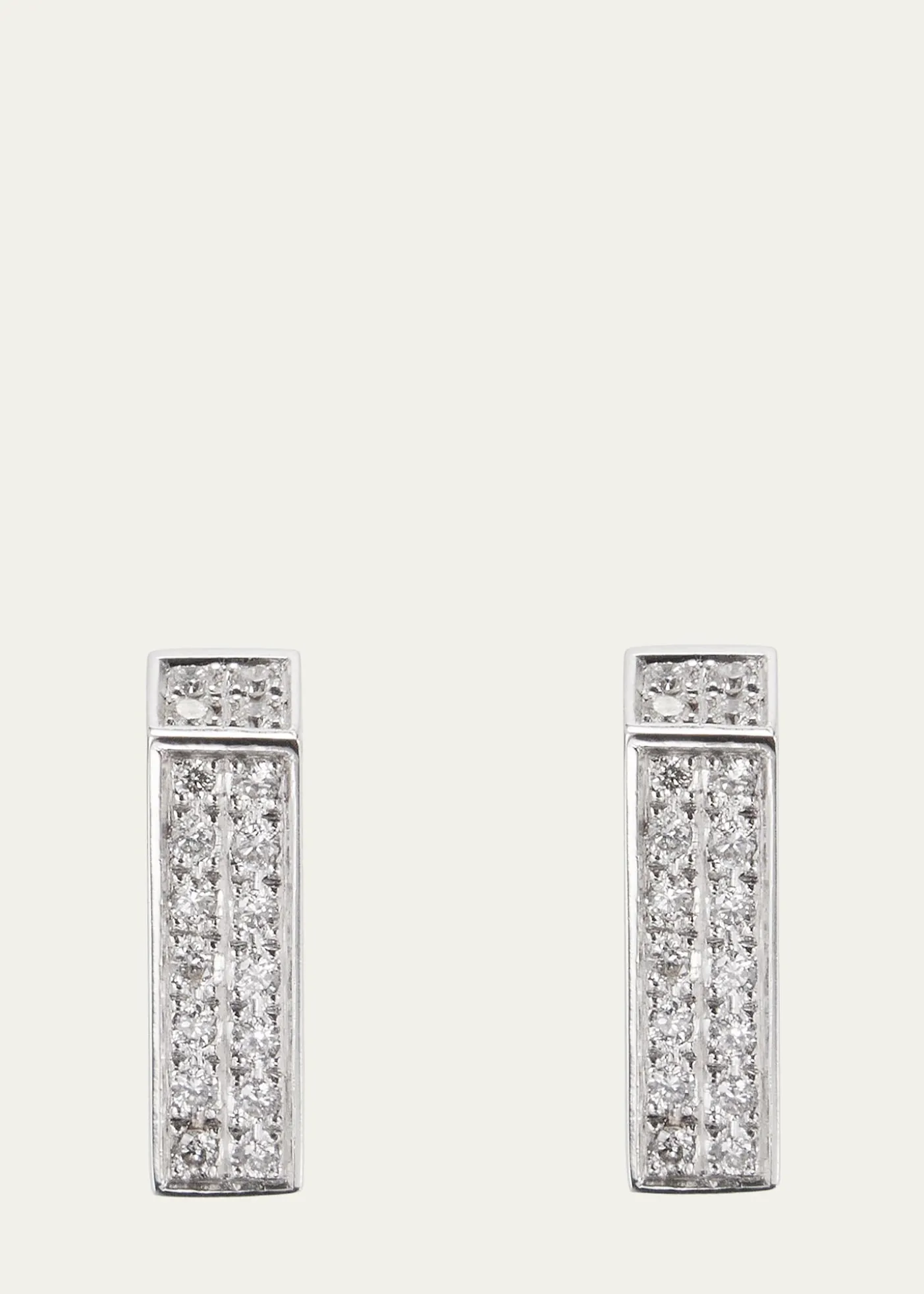 Dries Criel18K White Gold Mini Brute Diamanti Earrings