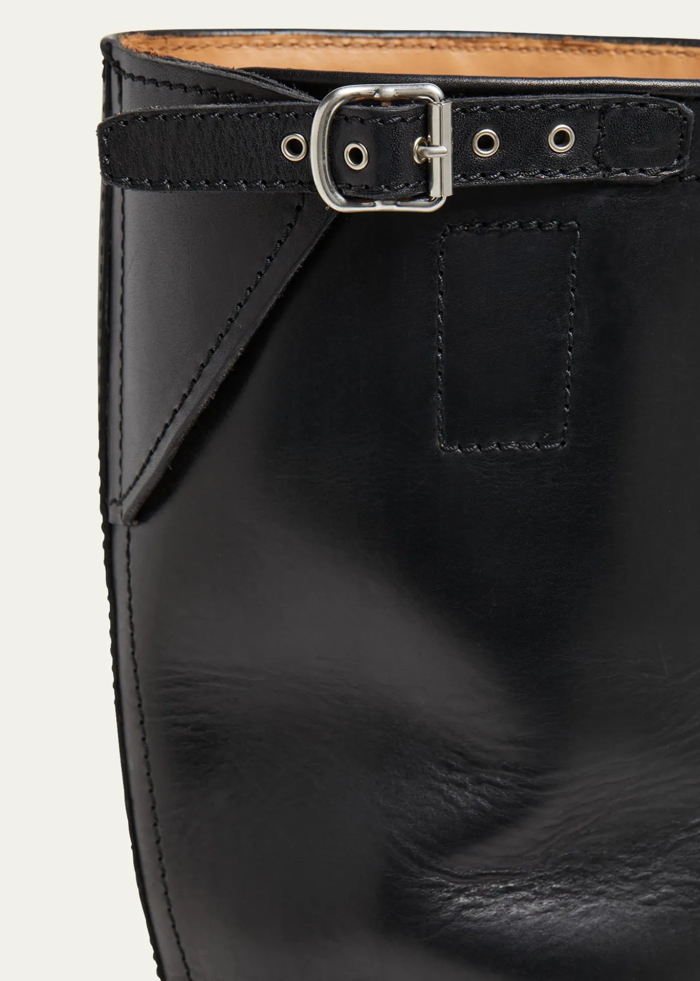 Dries Van NotenMen's Leather Side-Buckle Moto Boots