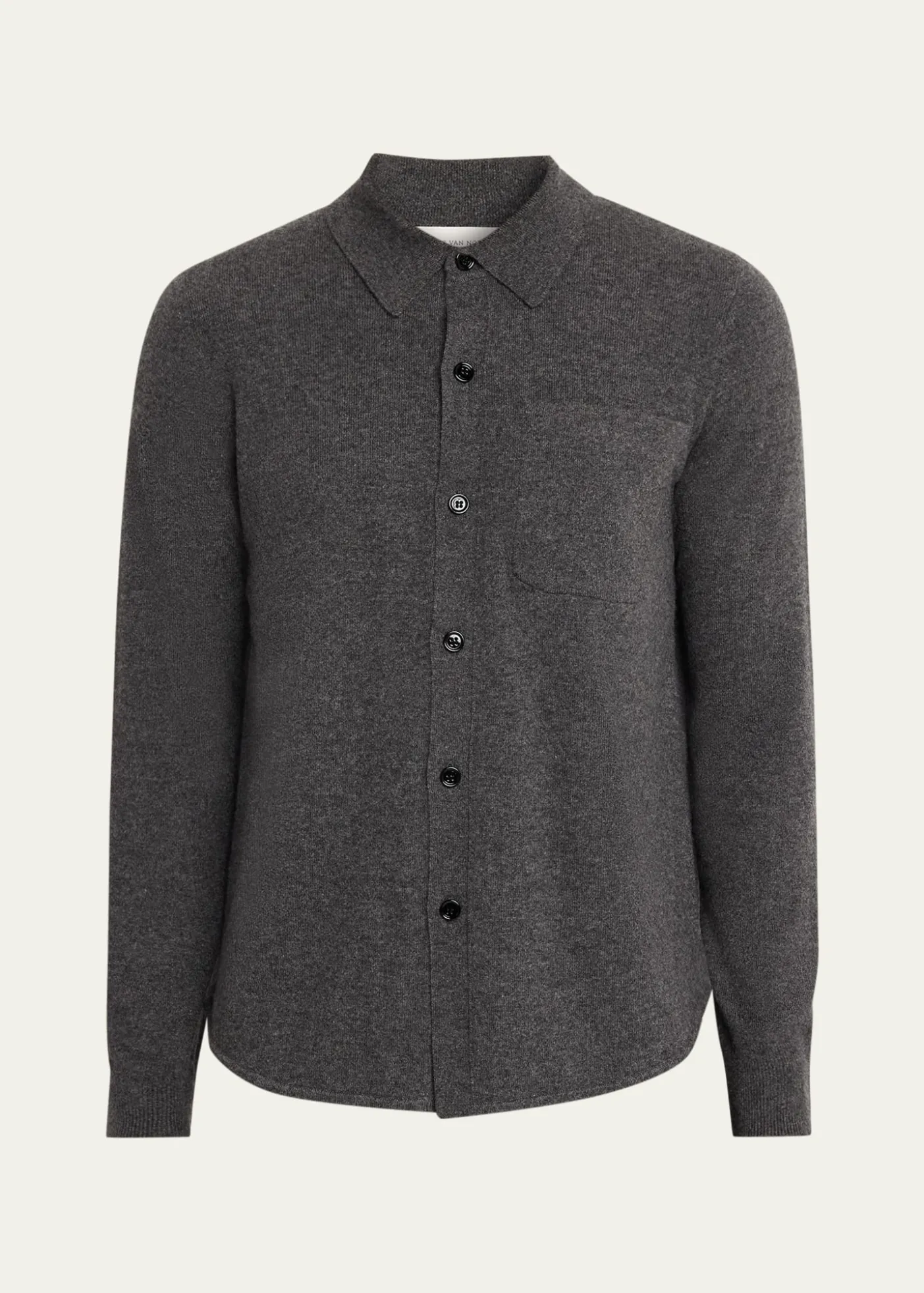 Dries Van NotenMen's Monaco Cashmere Knit Pocket Button-Down Shirt