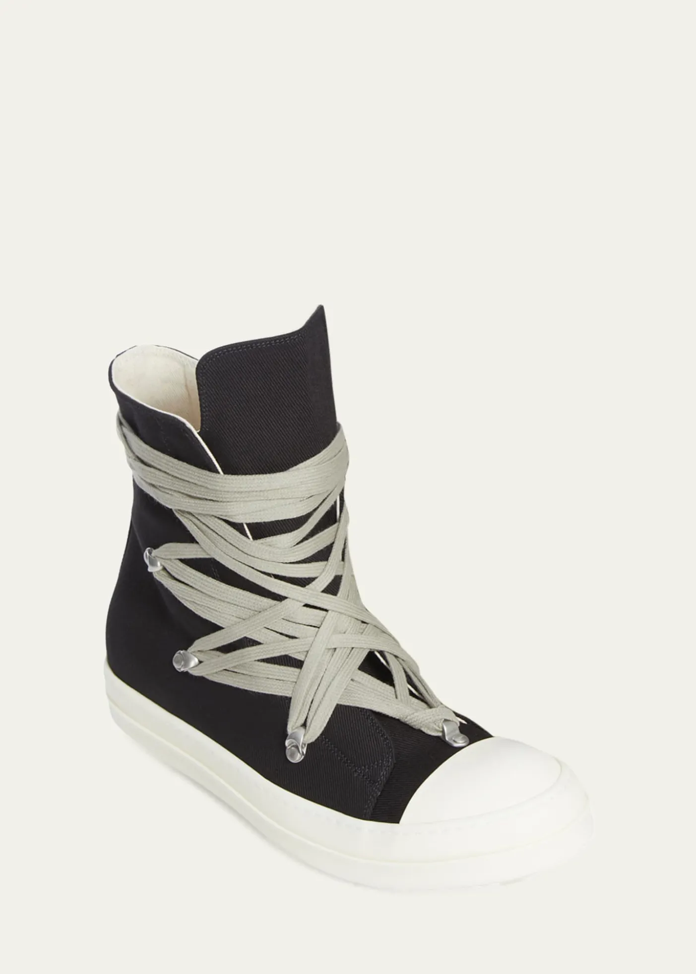 DRKSHDW RICK OWENSMen's Megalace Canvas High-Top Sneakers