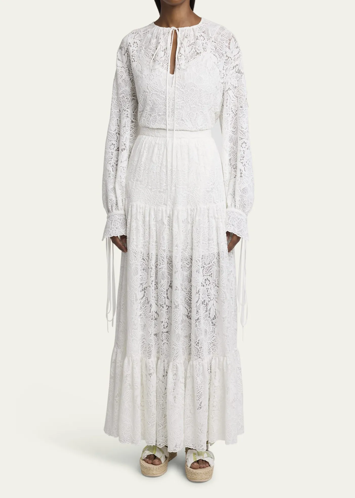 ErdemFloral Lace Drawstring Blouse