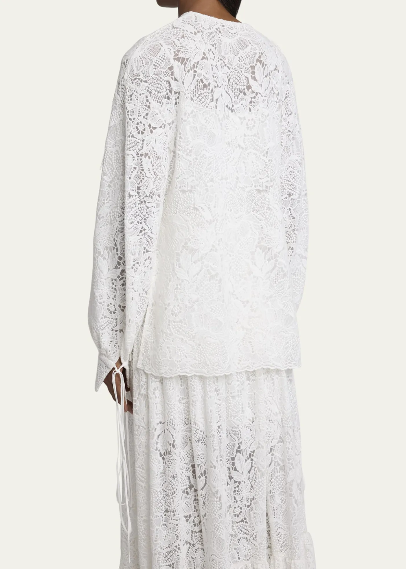 ErdemFloral Lace Drawstring Blouse