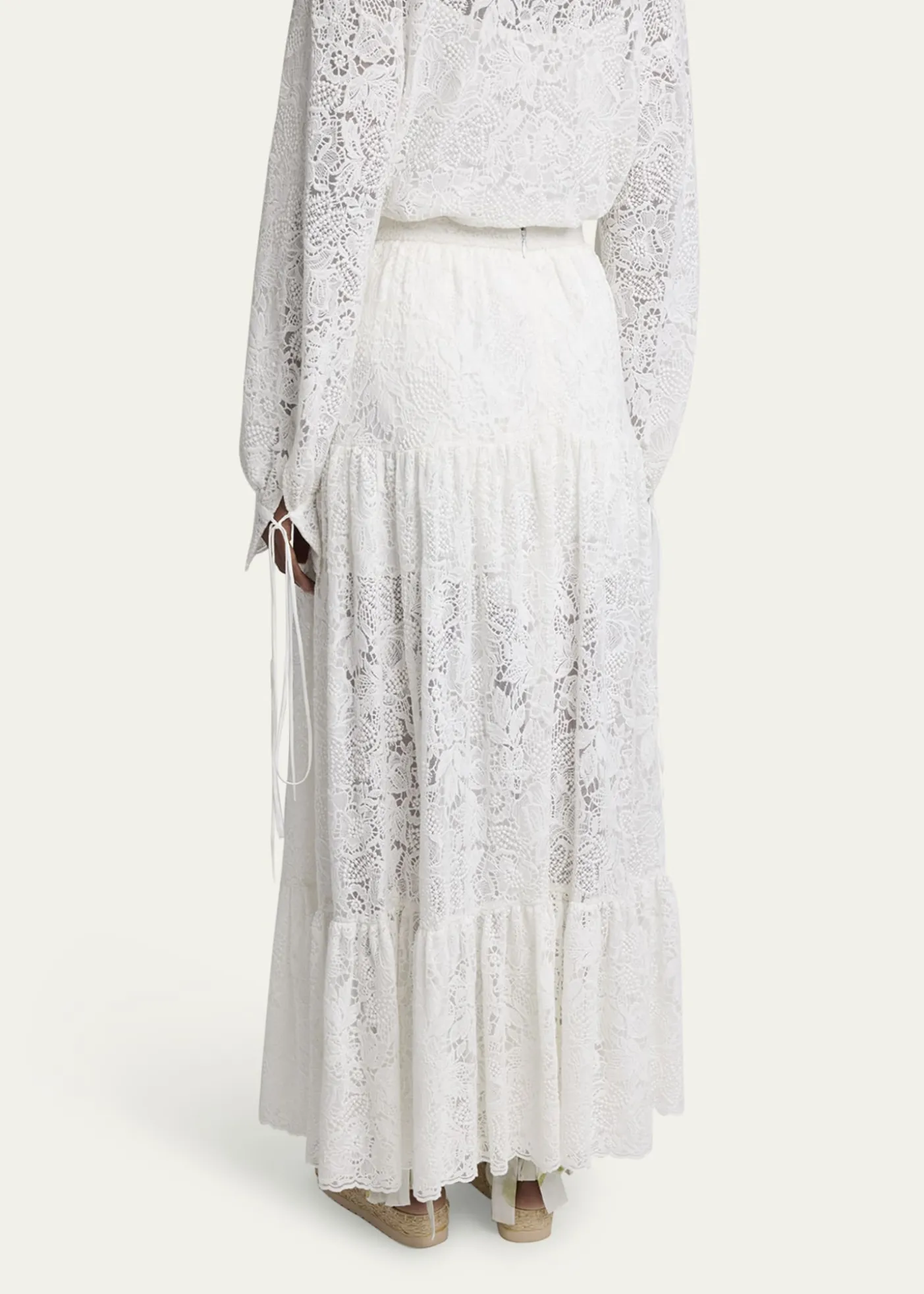 ErdemTiered Floral Lace Skirt