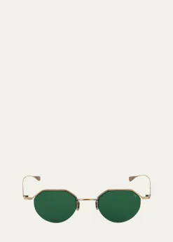 EyevanMen's 185 Titanium Oval Sunglasses