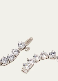 Fantasia by DeSerio0.25 Carats Per Station Three-Prong CZ Tennis Necklace