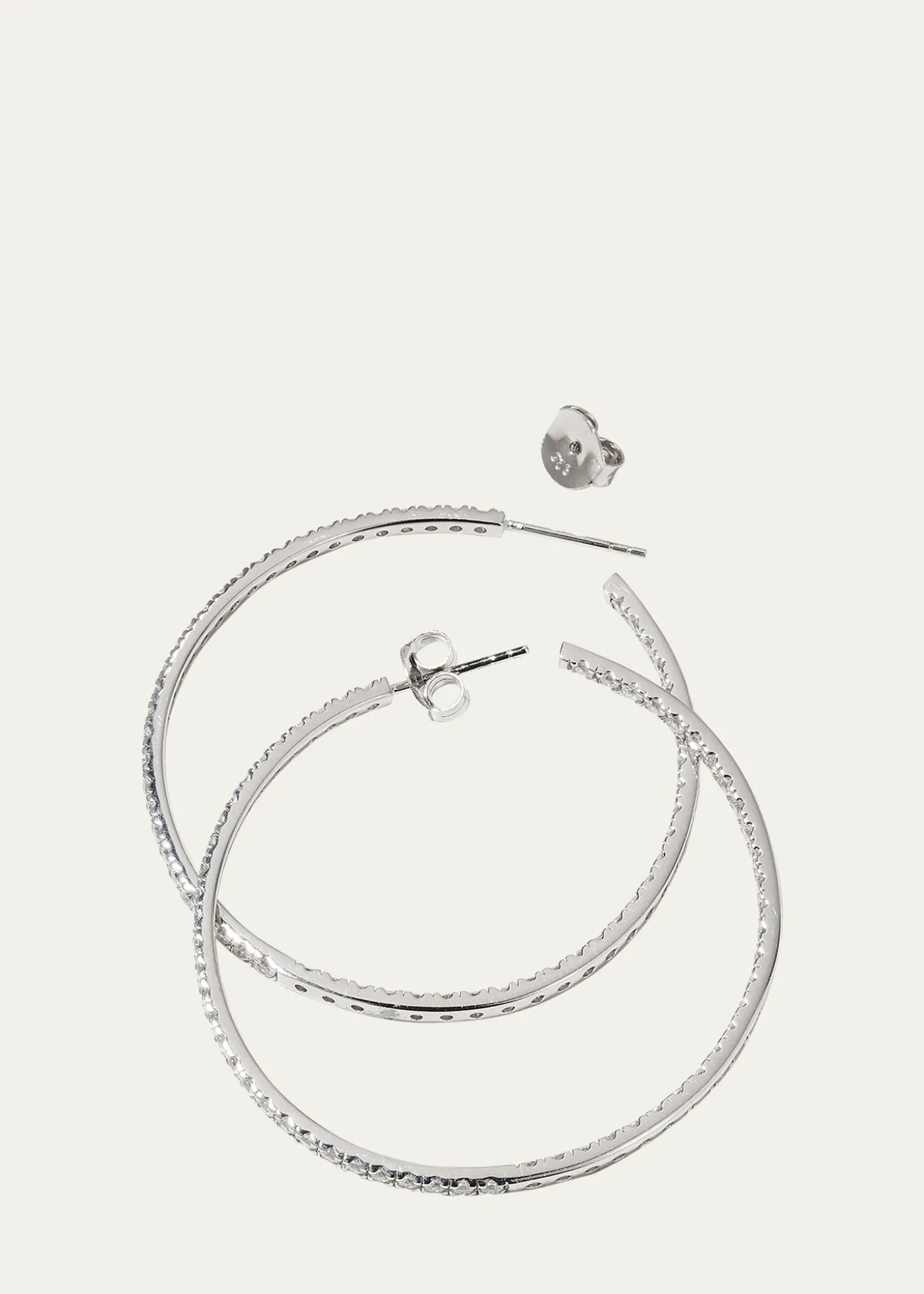 Fantasia by DeSerio18K Gold-Plated Sterling Silver Cubic Zirconia Hoop Earrings