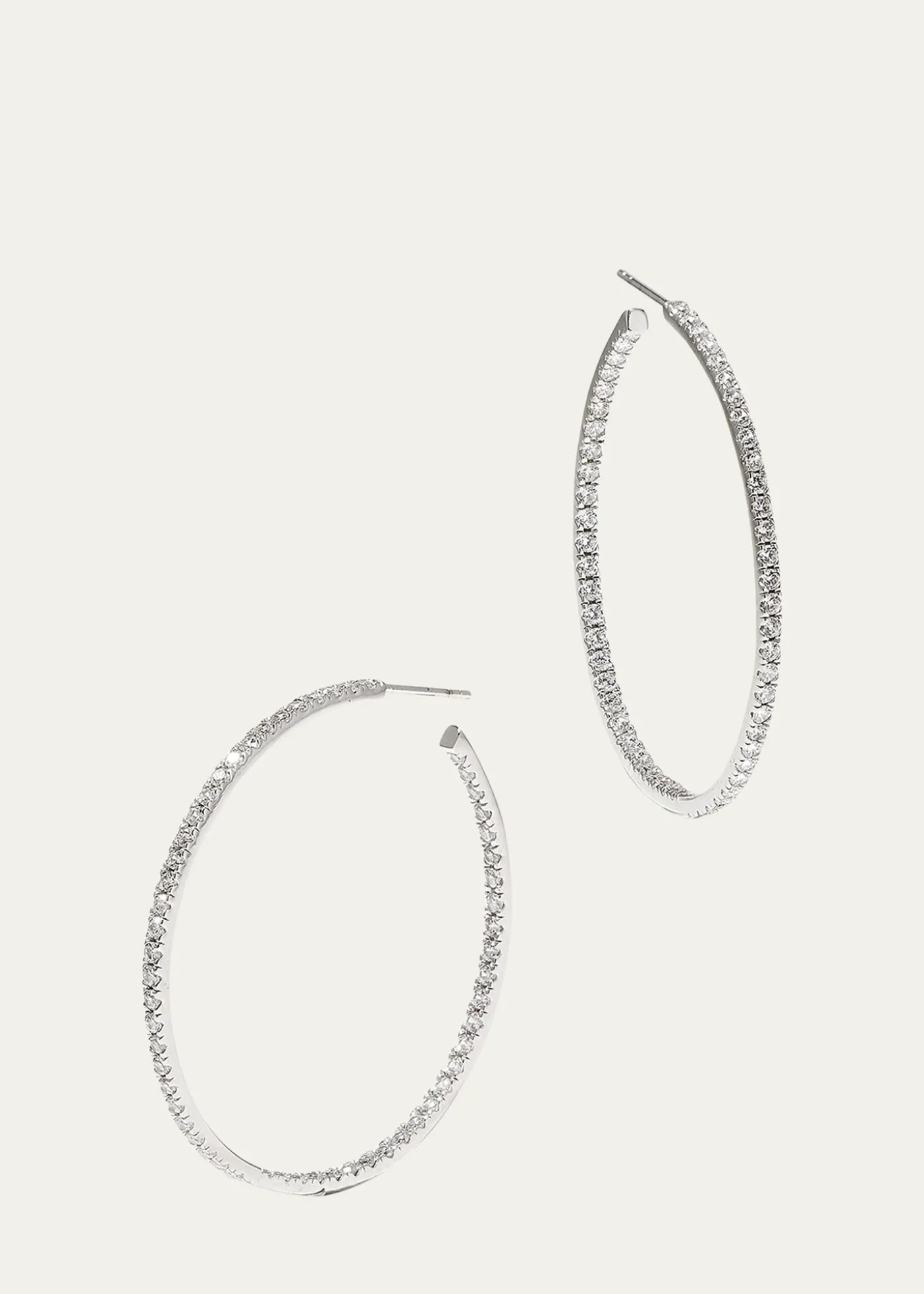Fantasia by DeSerio18K Gold-Plated Sterling Silver Cubic Zirconia Hoop Earrings