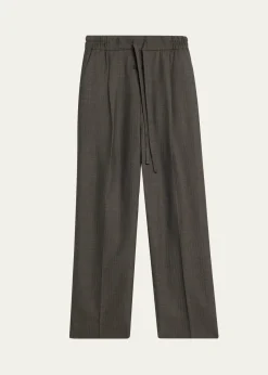 Fear of GodMen's Pleated Virgin Wool Straight-Leg Trousers