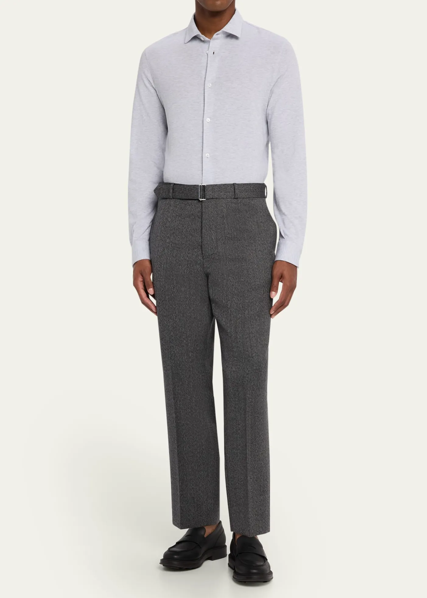 FedeliMen's Heathered Pique Sport Shirt