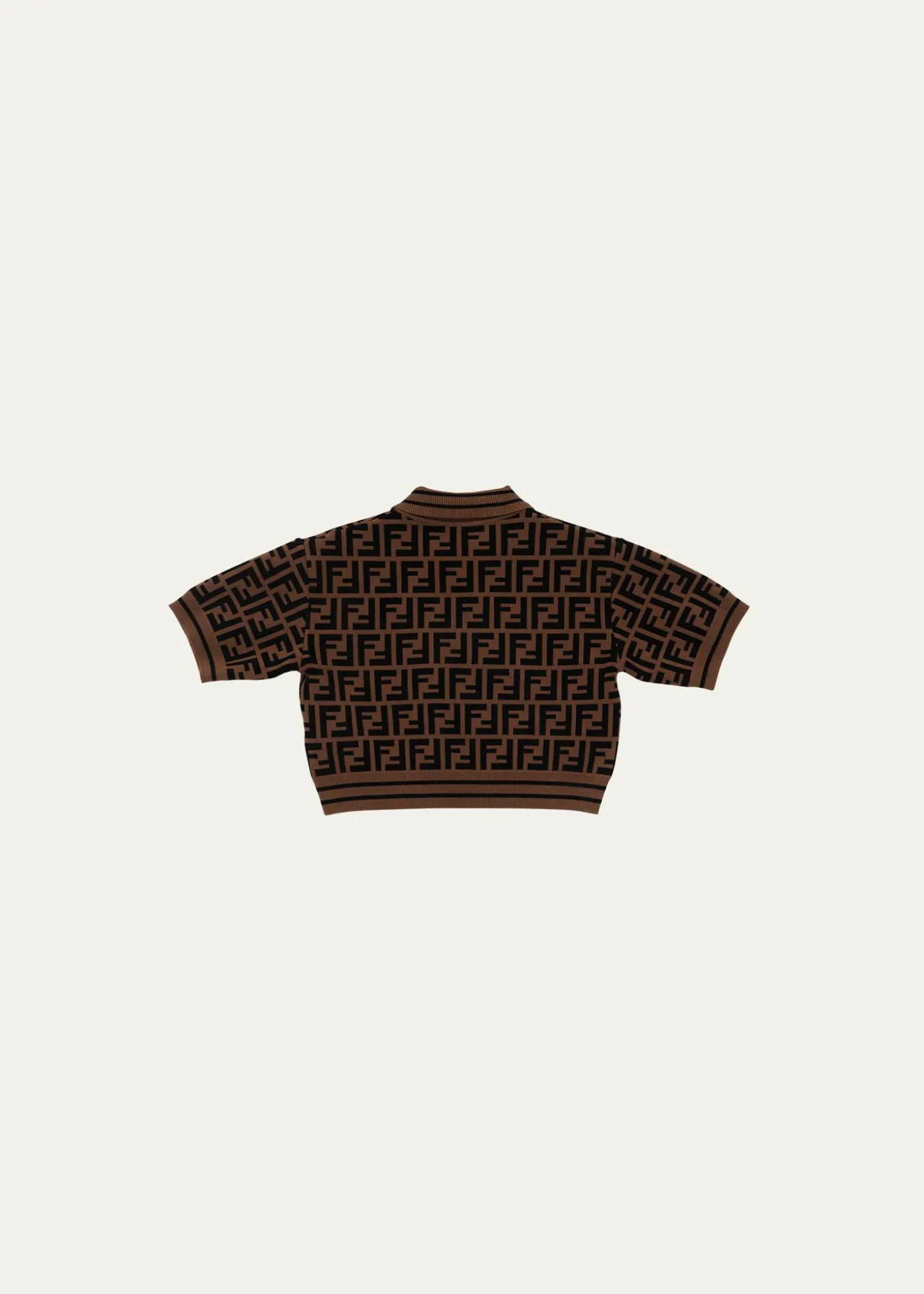 Fendi Girl's Monogram-Print Polo Shirt, Size 8-14