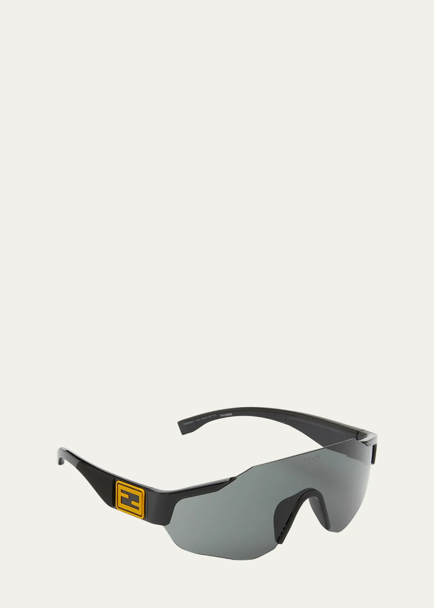 FendiMen's FF-Logo Rimless Shield Sunglasses