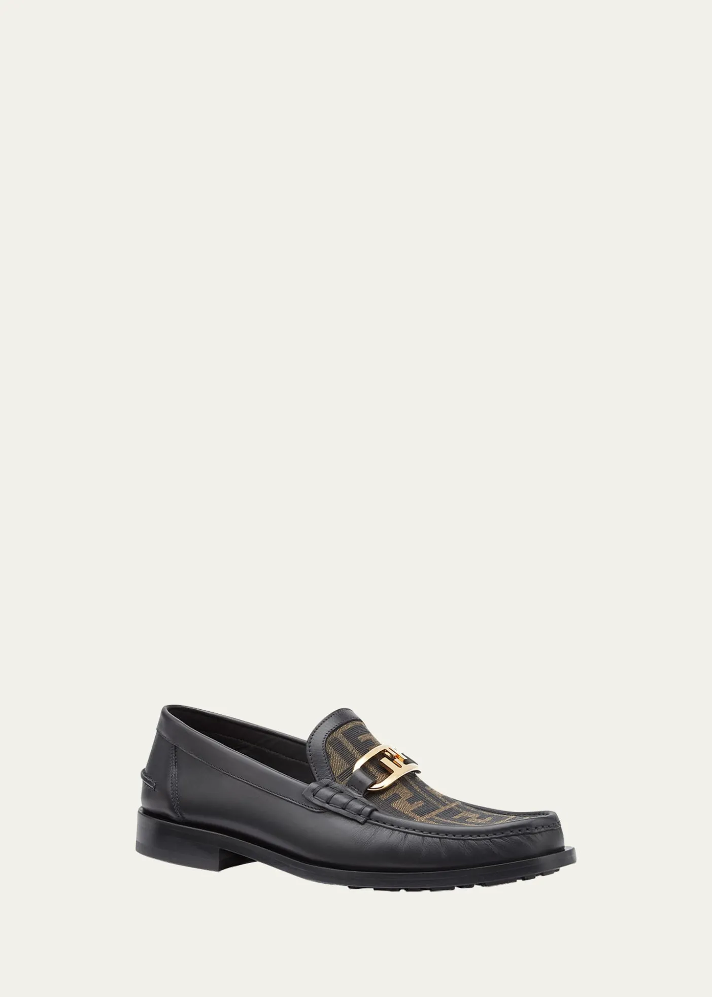 FendiMen's FF O'Lock Leather Loafers