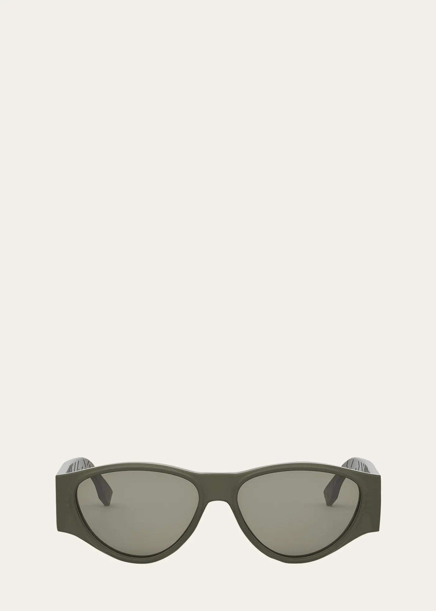 FendiMen's FF Squared Acetate Oval Sunglasses