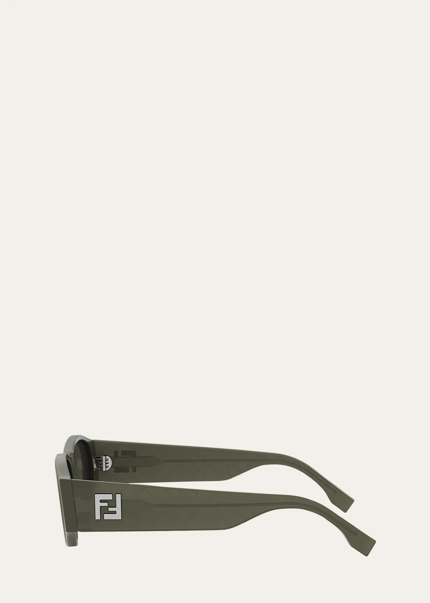 FendiMen's FF Squared Acetate Oval Sunglasses