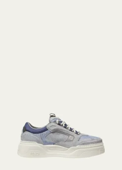 FendiMen's Force Denim Chunky Low-Top Sneakers