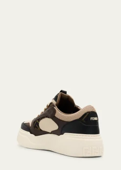 FendiMen's Force Leather & Jacquard Low-Top Sneakers