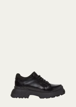 FendiMen's Force Light Leather Chunky Sneakers