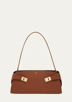 FerragamoHug East-West Leather Shoulder Bag