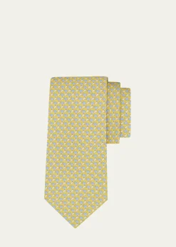 FerragamoMen's Fox Micro-Print Tie