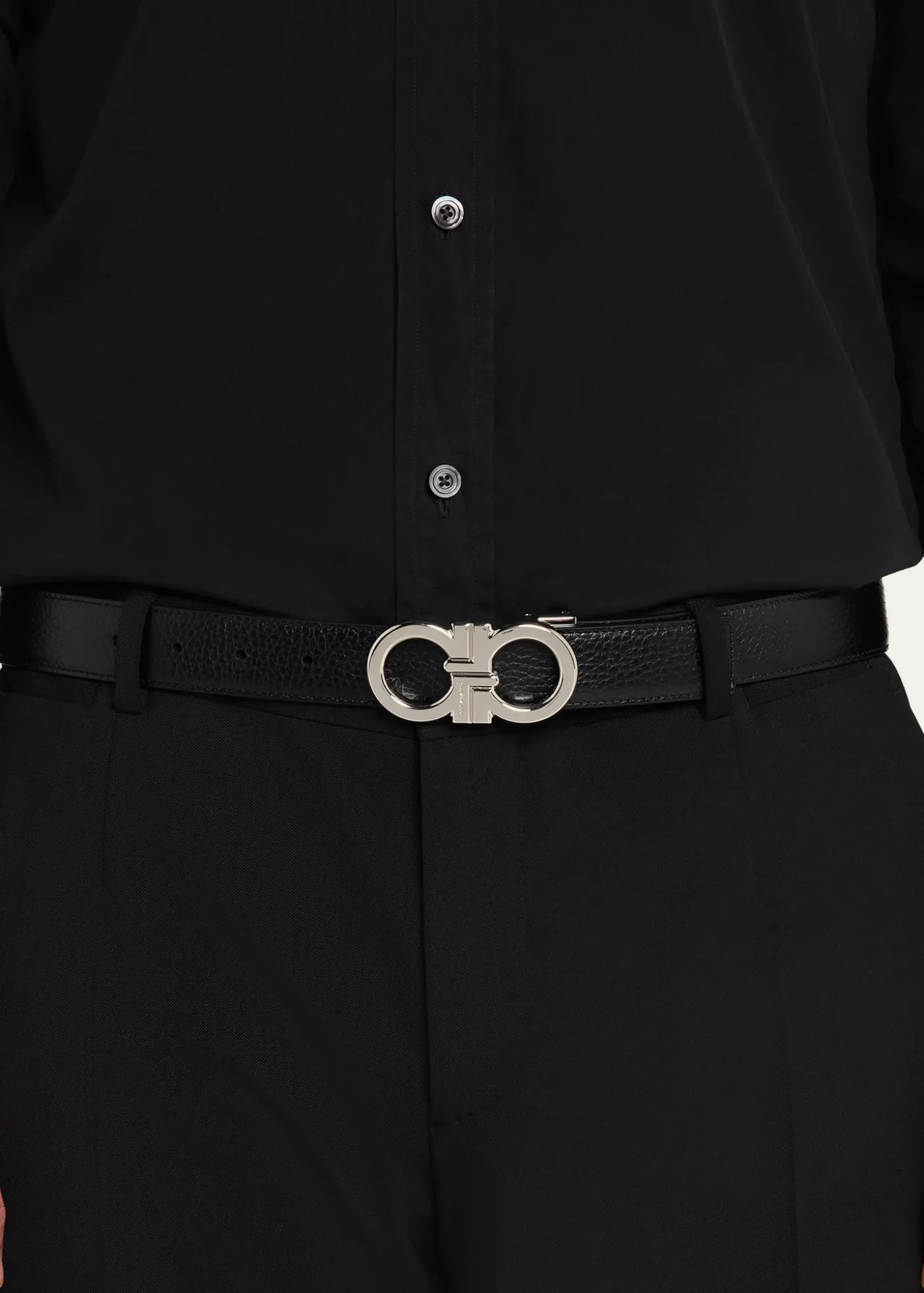FerragamoMen's Reversible Leather Gancini-Buckle Belt