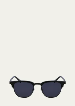 FerragamoMen's Timeless Acetate-Metal Square Sunglasses