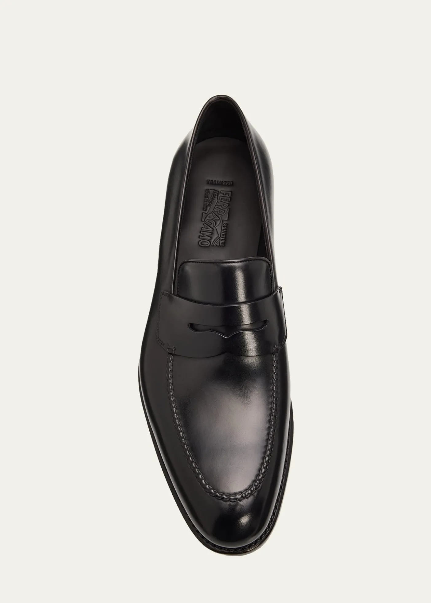 FerragamoMen's Brandy Tramezza Leather Penny Loafers