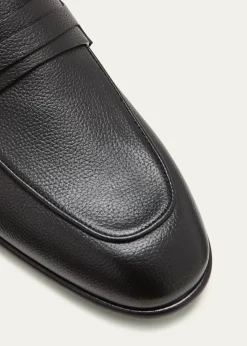 FerragamoMen's Desio Gancio Ornament Grained Leather Penny Loafers