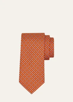 FerragamoMen's Floral-Gancini Silk Tie