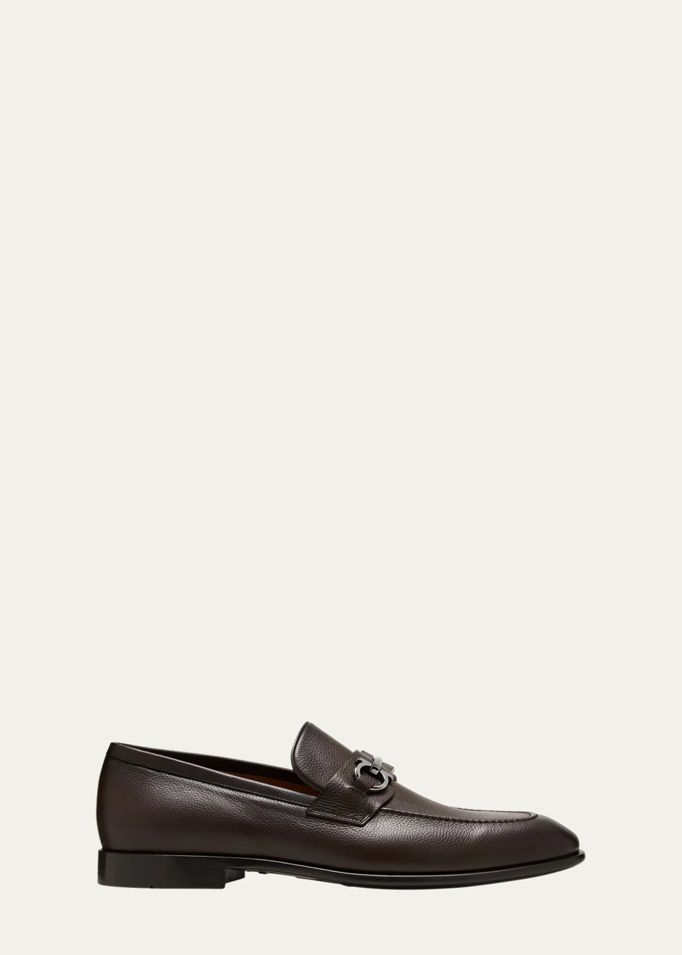 FerragamoMen's Foster Grained Leather Gancini Bit Loafers