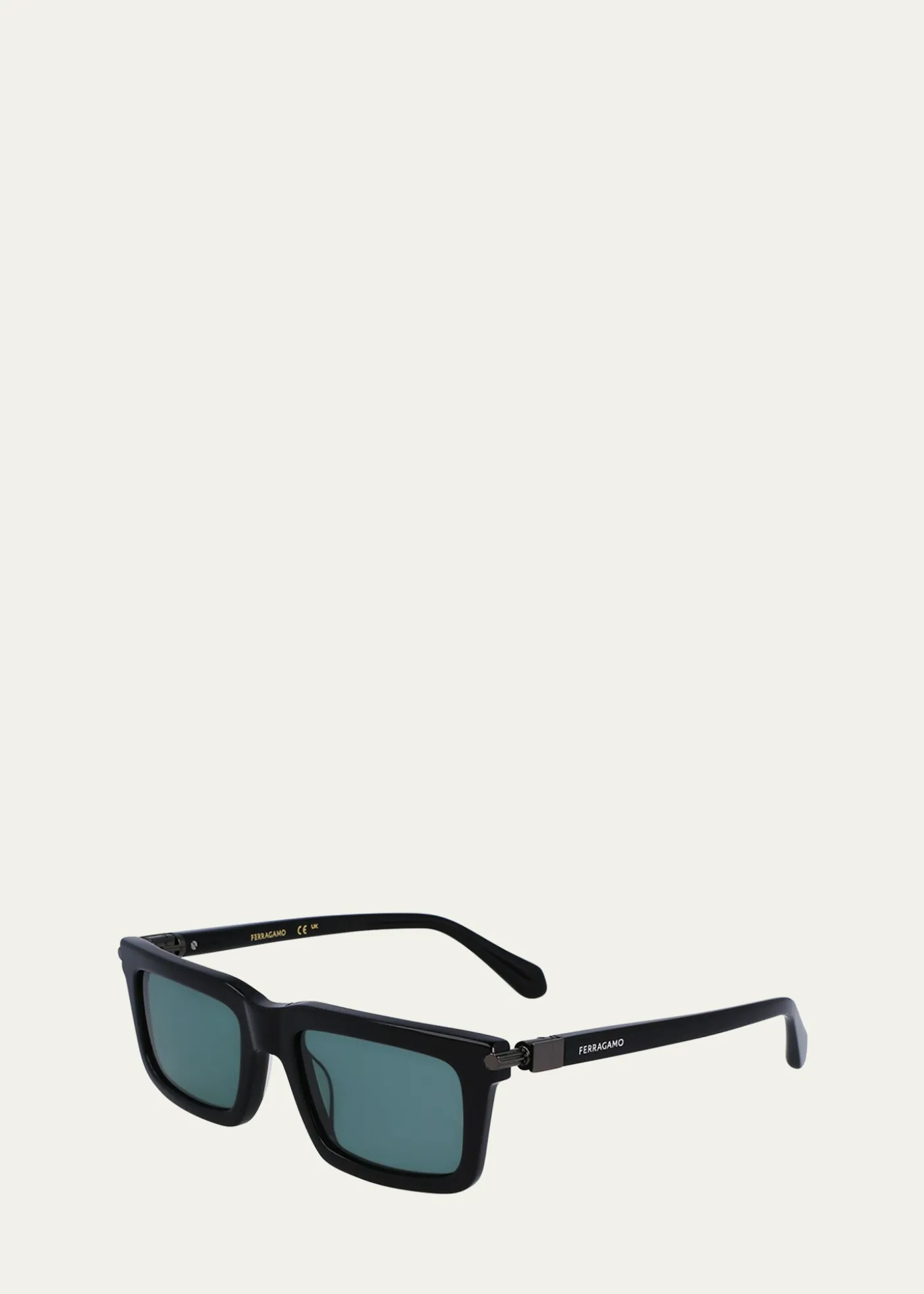 FerragamoMen's Prisma Modified Acetate Rectangle Sunglasses, 53mm