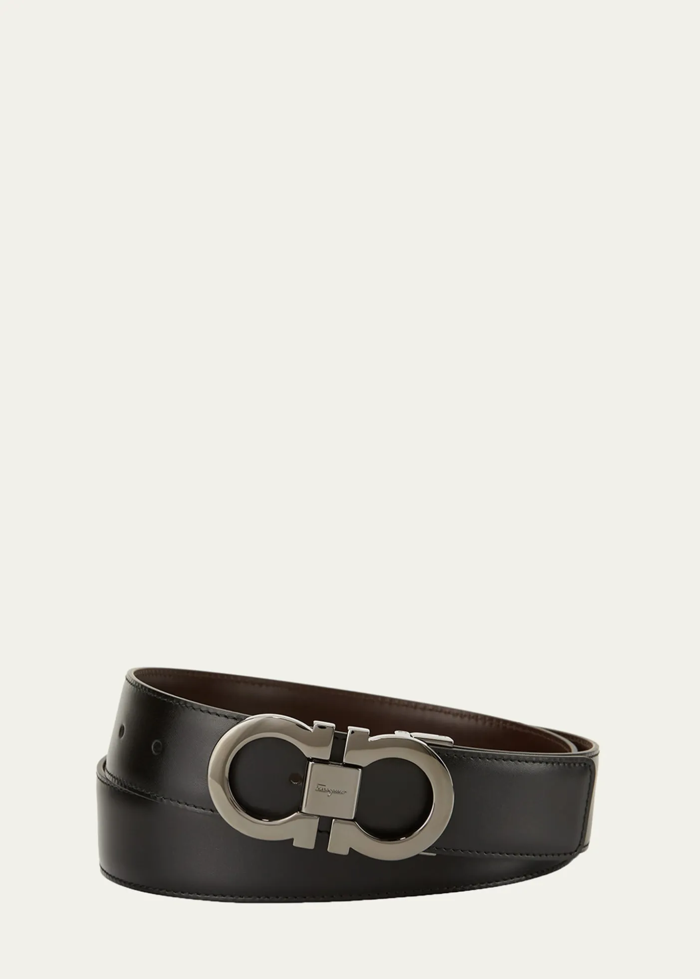 FerragamoMen's Reversible Leather Double-Gancio Belt