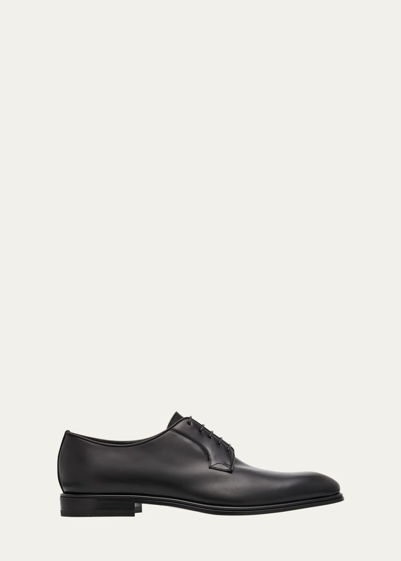 FerragamoMen's Stefano Almond-Toe Leather Derby Shoes
