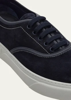 FerragamoMen's Sunset Suede Low-Top Sneakers