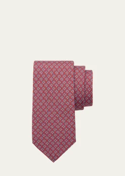 FerragamoMen's Tetris-Print Silk Tie