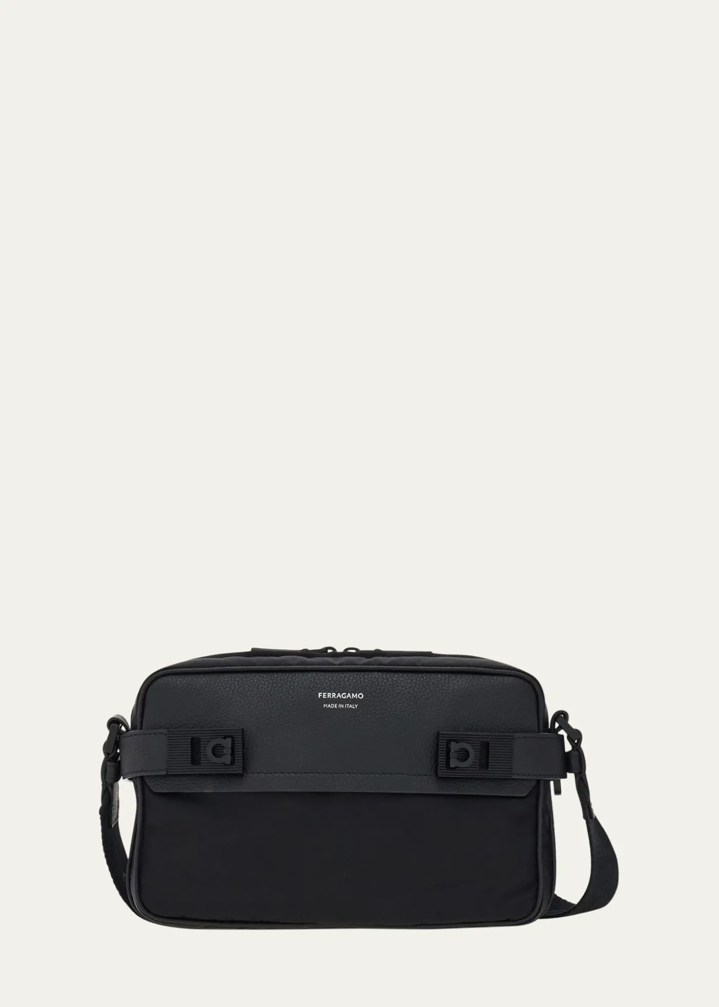 FerragamoMen's Twins Nylon and Leather Shoulder Bag