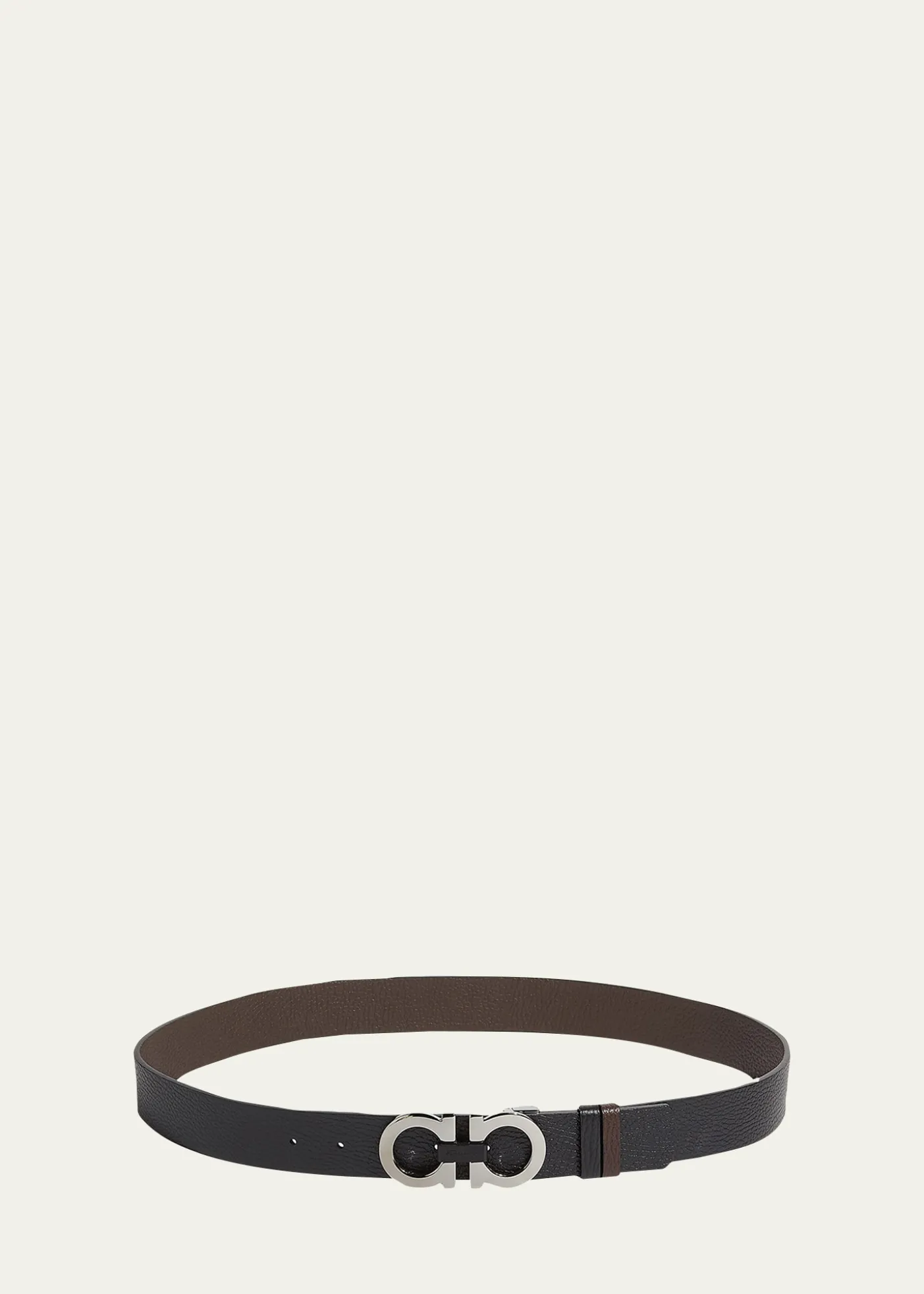 FerragamoMoufflon Adjustable & Reversible Double-Gancini Buckle Leather Belt