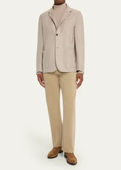 FioroniMen's Cashmere Herringbone Voyager Jacket