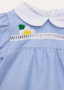 Florence EisemanGirl's Flower Embroidered Pincord Dress, Size 6M-24M